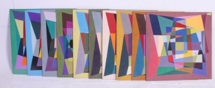 Douglas Herbert Courtenay Auburn  (1916 - 2000) A collection of 10 geometric abstract oil on board