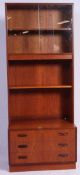 A vintage teak wood retro G-Plan sideboard / room divider cabinet having lower base unit of drawers