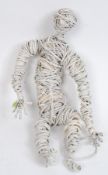 An unusual modernist art Bristol designer made doll made of telephone wires.  Measures: 50cm tall.