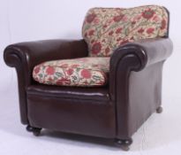 An excellent 1930's Art Deco leather Chesterfield club armchair,