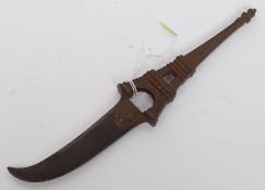 A Victorian cast iron letter knife - dagger commemorating the opening of the Eiffel Tower in 1889,