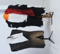 A vintage 1950's Industrial shop tailors haberdashery dummy having upholstered 3/4 size body with