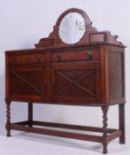 A good 1930's honey oak barleytwist sideboard of small proportions.