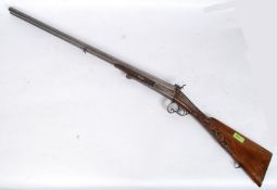 A stunning 19th century Belgian Percussion Side by Side Shotgun.