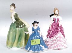 A group of two Royal Doulton figures to include Sweet Sixteen,