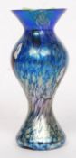 A stunning studio art glass Okra vase,