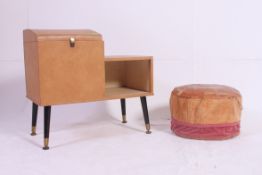 A 1950's Portagram vinyl covered side - record storage unit.