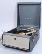 A vintage 1960's Bush portable record player having two tone vinyl case along with a vintage Bush