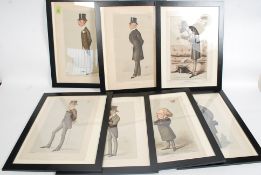 A good collection of 7x antique ' Vanity Fair ' 19th century prints of political figures and