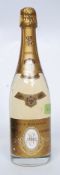 A  bottle of  Louis Roederer  Cristal Champagne Brut 2002. 750ml bottle.