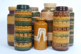 A collection of West German pottery, mainly floor standing pots,
