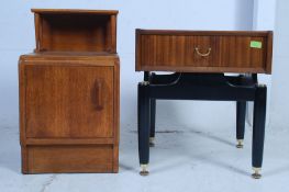 A 1970's G-Plan Librenza teak wood beside chest of drawers together with another oak retro vintage