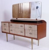 A 1950's melamine two tone vintage dressing table.