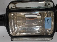 A 19th century antique Victorian large hackney carriage lamp,