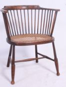 AN EARLY 20TH CENTURY WINDSOR STYLE STICK BACK CHAIR having a stick back,
