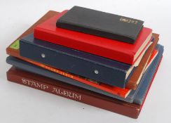 A collection of stamp albums mostly from the 20th century to include 19th and 20th century examples