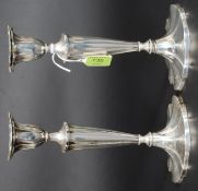 A pair of antique William Hutton & Sons hallmarked silver candlesticks,