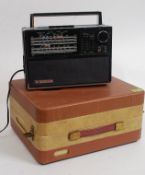 A vintage 1950's portable record player by Philips  - Disc Jockey Major in original case together