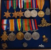 A WWI and WWII father and son medal group comprising medals awarded to 68954 Dvr A E Veale. RA.