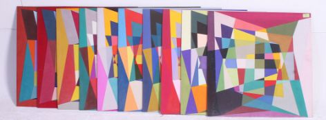 Douglas Herbert Courtenay Auburn  (1916 - 2000) A collection of 10 geometric abstract oil on board