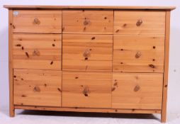 A 20th century contemporary pine chest of drawers.