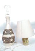 A vintage Perbeck lamp, along with another similar,