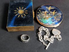 A vintage ladies 1960's Kigu combination compact cigarette case together with a Stratton enamel