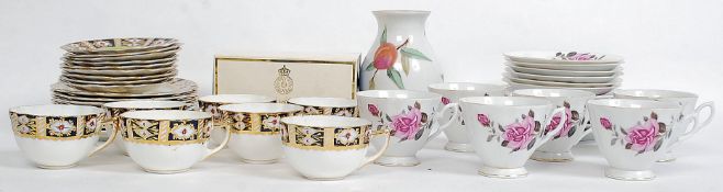 Two vintage part china tea services to include a Noritake style service and a ' Queens ' china tea