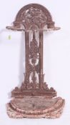 A Victorian Coalbrookdale style cast iron stick - umbrella stand having decorative design with