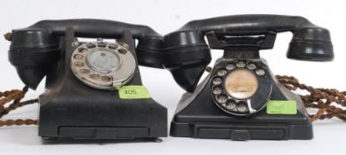 A vintage bakelite GPO call exchange telephone with ring dial -  Stamped to underside GPO Batch