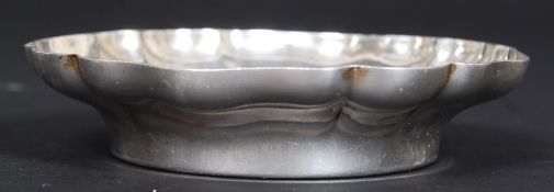 A contemporary hallmarked 20th century silver bon bon dish, hallmarked for 1991,