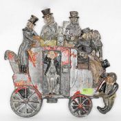 An antique heavy lead plaque.