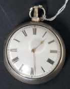 An early 19th century silver hallmarked fusee movement pocket watch by W Richardson of London (