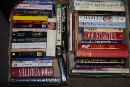 Three boxes of Royalty related books.