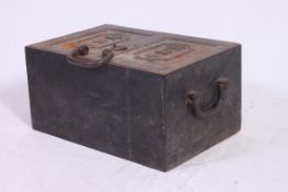 A 19th century Victorian strong box - coffer safe.