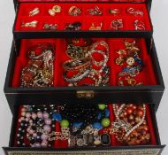 A good selection of assorted costume jewellery to include watches, bangles, chains,
