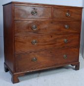 A Georgian mahogany large 2 over 3 chest of drawers.