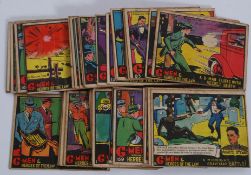A set of 1936 Gum Inc ' G-Men & Heroes Of The Law ' bubblegum cards.