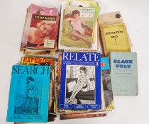 A collection of 1970's pornographic erotic gentlemans small pocket magazines to include Pocket