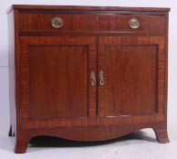 An Antique Georgian style solid mahogany bow front bedroom linen cabinet - chest of drawers.