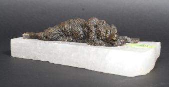 A Russian bronze and rock crystal figural sculpture,