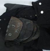 RAILWAY UNIFORM: A part set of vintage British Railways black uniform, comprising of; overcoat,