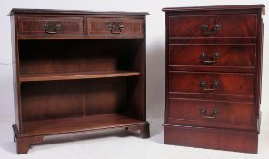 A Georgian style mahogany office filing cabinet.