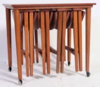 A 1970's teak wood quartetto nest of tables.