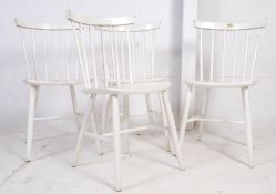 A set of 4 20th century painted Habitat style Windsor kitchen chairs.