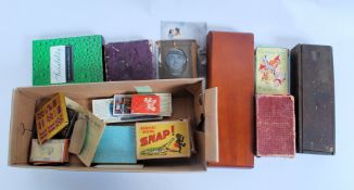 A collection of vintage games and cards