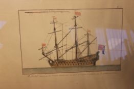 Three vintage framed and glazed Marine l