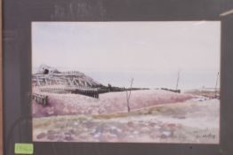 MS Whatley. An unusual framed watercolou