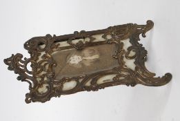 A decorative Edwardian brass photograph