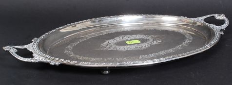 A large 20th century silver plate butler